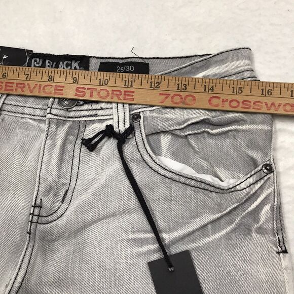 NWT BUCKLE BLACK Jeans Men 29x30 Skinny Gray Distressed Biker Skate Club - Picture 11 of 16